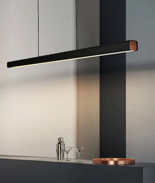 Moderne LED Hanglamp Lineair Design – Minimalistische Lange Kroonluchter van Metaal & Acryl voor Woonkamer, Eetkamer & Kantoor