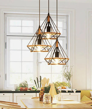 Industriële Henneptouw Hanglamp E27 – Vintage Loft Hanglamp van Natuurlijk Touw & Zwart Metaal – Verstelbare Hoogte – Voor Woonkamer, Eetkamer, Café & Bar