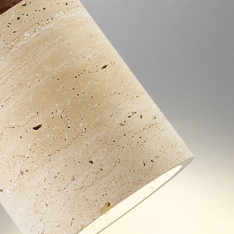 Japanse Wabi-Sabi Hanglamp van Steen – Gele Designer Plafondlamp E27 – Minimalistische Natuursteen Lamp voor Slaapkamer, Woonkamer & Hotel