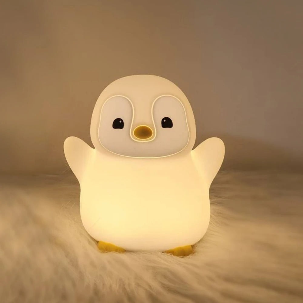Schattig Eend of Capibara Nachtlampje – Zacht Siliconen Kinderlampje met Touchbediening en Oplaadbare Batterij