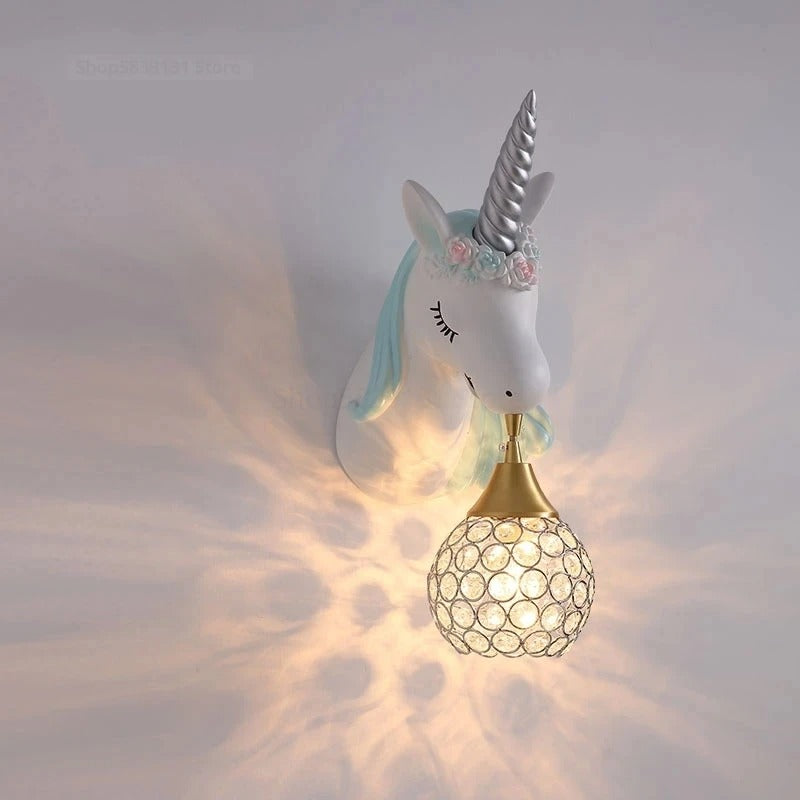 Eenhoorn Wandlamp – Schattige Nordic Wandverlichting voor Kinderkamer en Slaapkamer