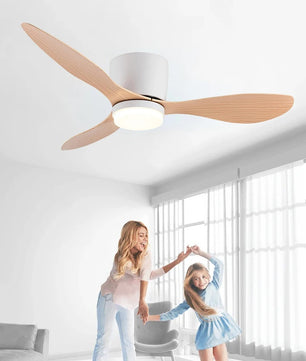 Minimalistische Plafondventilator met LED – Scandinavisch Modern Design met Afstandsbediening, 6 Snelheden en Stille DC-Motor voor Woonkamer en Slaapkamer