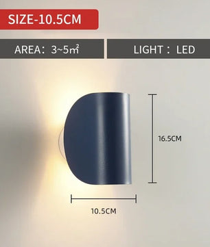 Nordic LED Wandlamp – Creatieve Roterende Wandverlichting – Minimalistische Nachtlamp voor Slaapkamer en Woonkamer