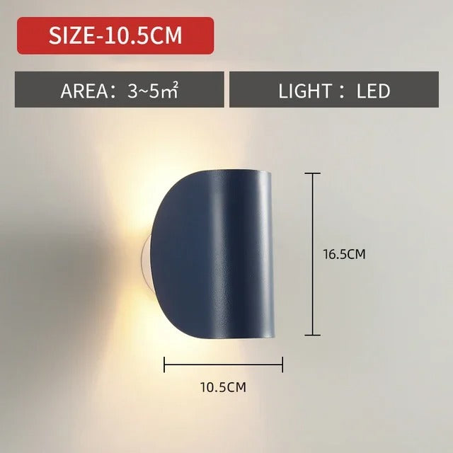 Nordic LED Wandlamp – Creatieve Roterende Wandverlichting – Minimalistische Nachtlamp voor Slaapkamer en Woonkamer