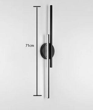 LED Wandlamp Dubbellijn – Scandinavisch Minimalistisch Design met Driekleuren LED – Moderne Acryl Wandverlichting voor Woonkamer en Slaapkamer