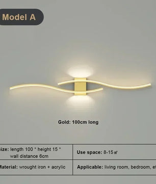 Moderne LED Wandlamp – Minimalistisch Design voor Slaapkamer, Woonkamer en Gang