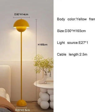 Moderne Crèmekleurige Vloerlamp – Minimalistische Staande Lamp met E27 Fitting – Sfeervolle LED Verlichting voor Woonkamer en Slaapkamer