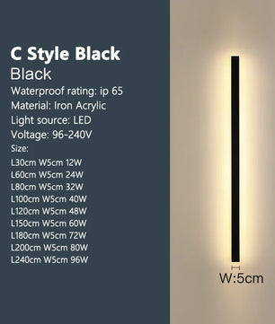 Outdoor LED Wandlamp IP65 – Waterdichte Scandinavische Wandverlichting met Warm Neutraal of Koel Licht voor Tuin en Interieur