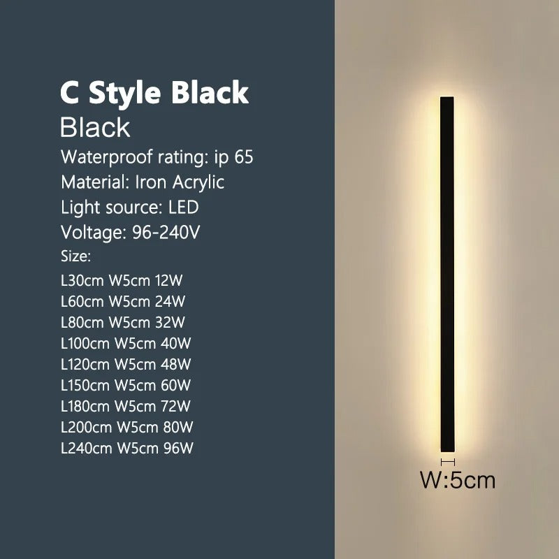 Outdoor LED Wandlamp IP65 – Waterdichte Scandinavische Wandverlichting met Warm Neutraal of Koel Licht voor Tuin en Interieur