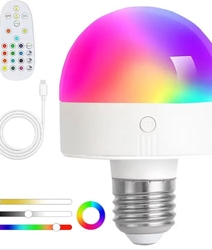 Vintage Glazen Wandlamp – Draadloos en Oplaadbaar met RGB LED – Decoratieve Wandverlichting met Afstandsbediening voor Woonkamer en Slaapkamer