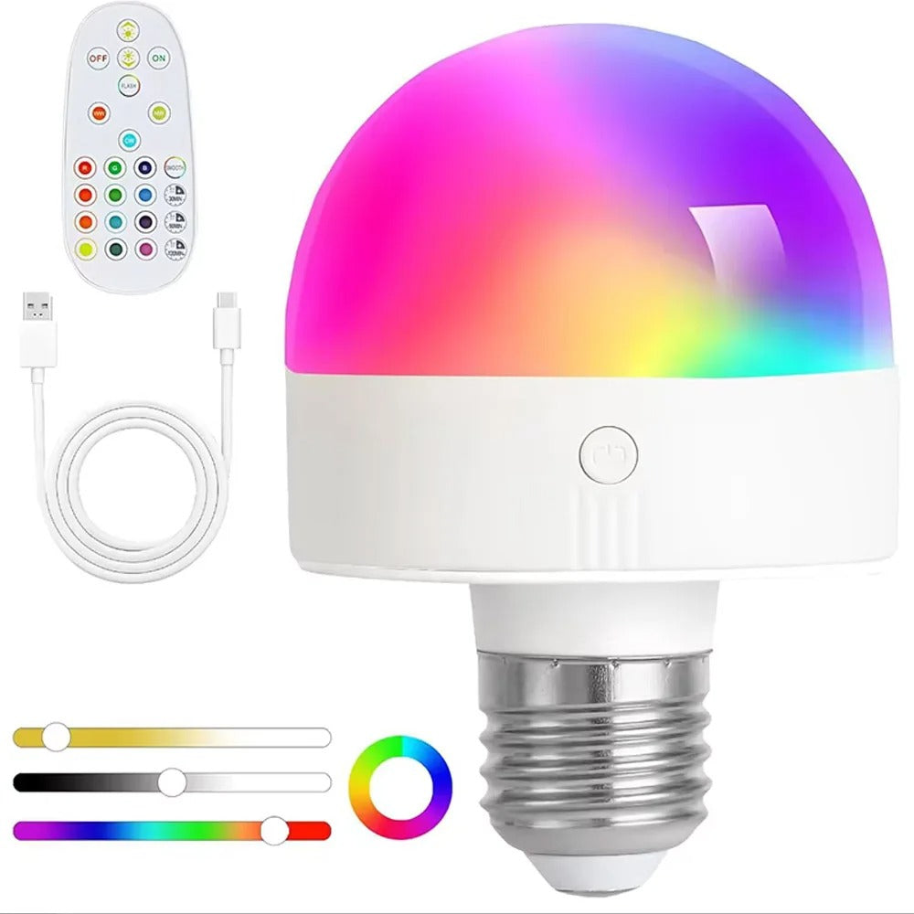 Vintage Glazen Wandlamp – Draadloos en Oplaadbaar met RGB LED – Decoratieve Wandverlichting met Afstandsbediening voor Woonkamer en Slaapkamer