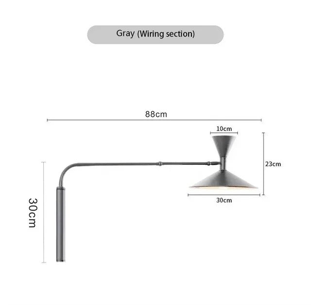 Industriële Wandlamp – Draaibaar Metalen Design – E27 – Bedlamp en Leeslamp voor Binnen