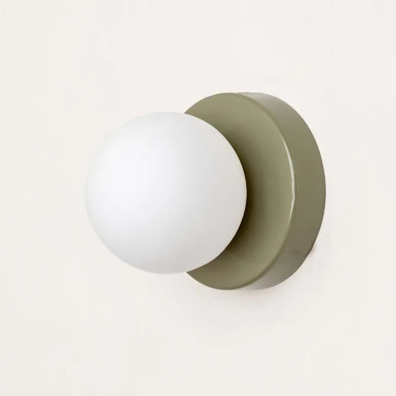 Macaron LED Wandlamp – Mini Glazen Wandlamp 10 of 12 cm – Moderne Sfeerverlichting voor Slaapkamer, Gang en Balkon