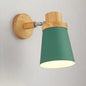 Moderne LED Wandlamp – IJzer en Hout met E27 Fitting – Macaron Design voor Woonkamer en Slaapkamer