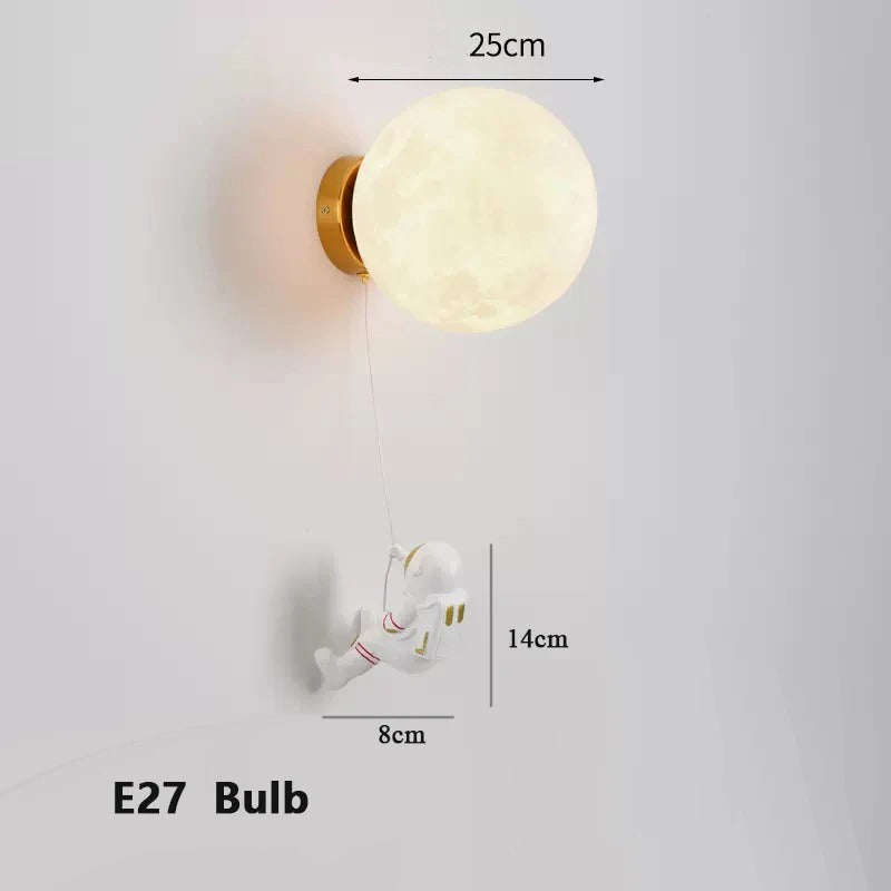 Astronaut Wandlamp – Creatieve Maan LED Verlichting voor Kinderkamer en Slaapkamer