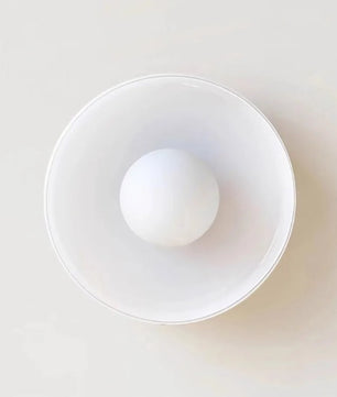 Scandinavische Glazen Plafondlamp – LED Opbouwlamp met Gekleurde Glazen Kap voor Hal, Woonkamer en Slaapkamer