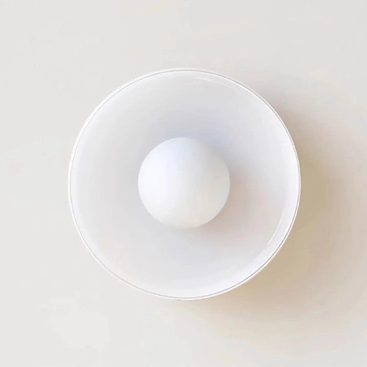 Scandinavische Glazen Plafondlamp – LED Opbouwlamp met Gekleurde Glazen Kap voor Hal, Woonkamer en Slaapkamer