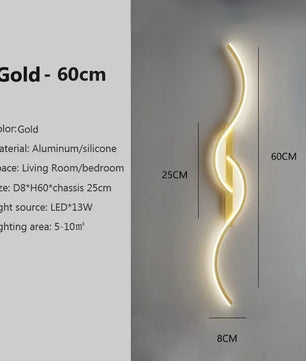 Moderne LED Wandlamp – Minimalistische Lange Strip Wandverlichting voor Slaapkamer & Woonkamer