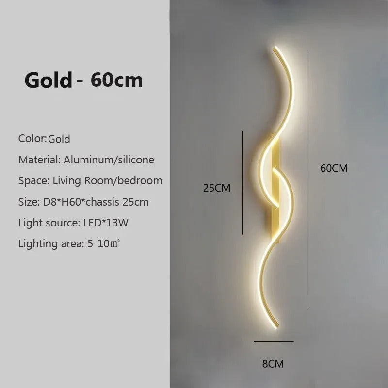Moderne LED Wandlamp – Minimalistische Lange Strip Wandverlichting voor Slaapkamer & Woonkamer