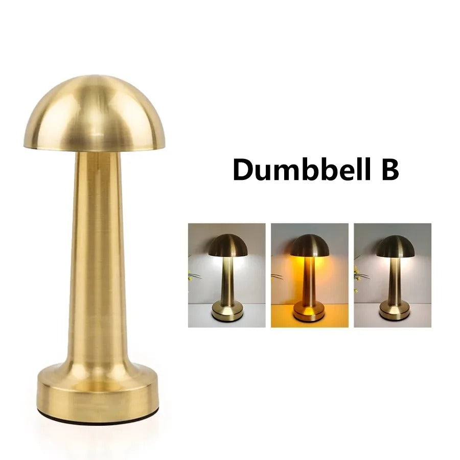 Oplaadbare LED Tafellamp met Touch Bediening – Retro Design – Dimbaar met 3 Lichtkleuren en Type-C Opladen