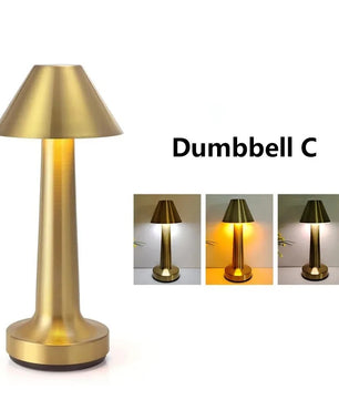 Oplaadbare LED Tafellamp met Touch Bediening – Retro Design – Dimbaar met 3 Lichtkleuren en Type-C Opladen