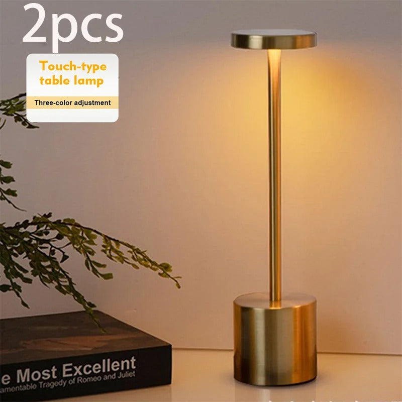 Set van 2 Draadloze LED Tafellampen – USB Oplaadbaar – Touch Dimbaar Nachtlampje met 3 Lichtkleuren