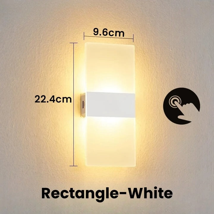 Draadloze LED Wandlamp – USB Oplaadbaar met Touch Sensor – Moderne Wandverlichting voor Slaapkamer, Trap en Gang