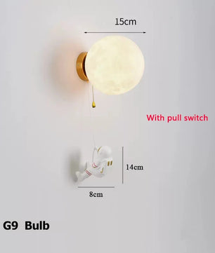 Astronaut Wandlamp – Creatieve Maan LED Verlichting voor Kinderkamer en Slaapkamer