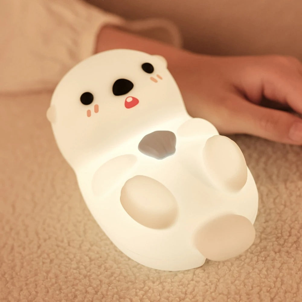 Schattig Eend of Capibara Nachtlampje – Zacht Siliconen Kinderlampje met Touchbediening en Oplaadbare Batterij