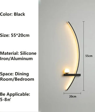 Moderne LED Wandlamp – Minimalistische Strepen Wandverlichting voor Slaapkamer, Woonkamer & Hal