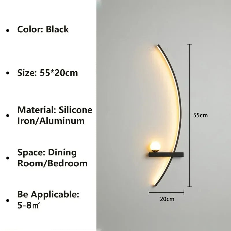Moderne LED Wandlamp – Minimalistische Strepen Wandverlichting voor Slaapkamer, Woonkamer & Hal