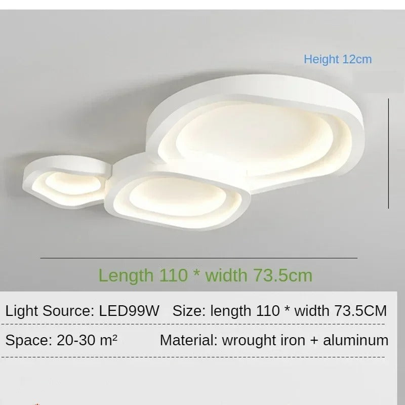 Minimalistische Witte LED Plafondlamp – Moderne Aluminium Plafondverlichting – Mat Design voor Woonkamer en Slaapkamer