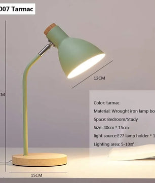 Houten Nordic Tafellamp – Scandinavische Flexibele Bureaulamp met E27 Fitting – Minimalistisch Design voor Woonkamer en Kantoor