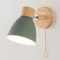 Houten Scandinavische Wandlamp – Moderne E27 Binnenverlichting met Schakelaar en Draaibare Kop