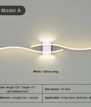 Moderne LED Wandlamp – Minimalistisch Design voor Slaapkamer, Woonkamer en Gang