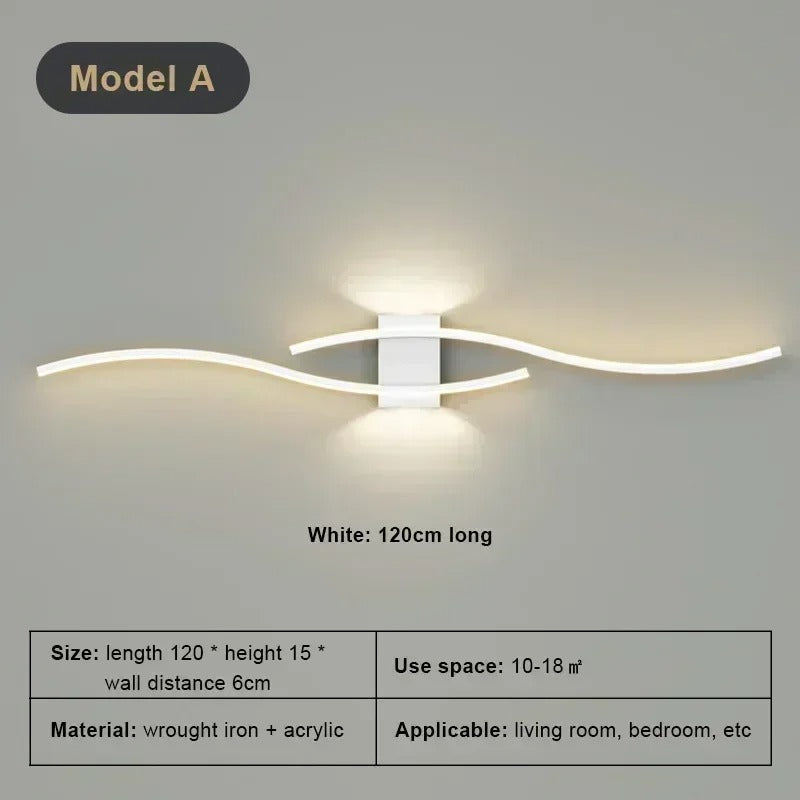 Moderne LED Wandlamp – Minimalistisch Design voor Slaapkamer, Woonkamer en Gang