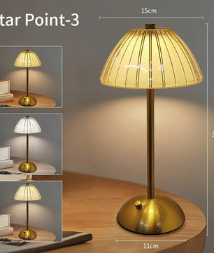 Kristallen LED Tafellamp – Oplaadbare Dimbare Nachtlamp en Boeklicht voor Sfeerverlichting en Decor