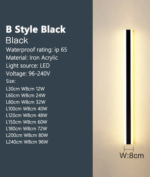 Outdoor LED Wandlamp IP65 – Waterdichte Scandinavische Wandverlichting met Warm Neutraal of Koel Licht voor Tuin en Interieur