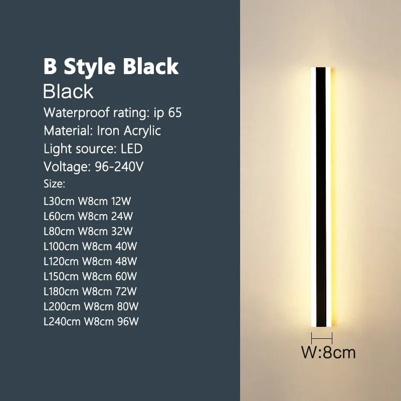 Outdoor LED Wandlamp IP65 – Waterdichte Scandinavische Wandverlichting met Warm Neutraal of Koel Licht voor Tuin en Interieur