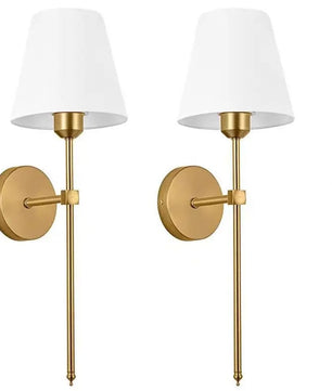 Industriële Wandlamp met Stoffen Kap – Metaal Retro Design met E27 LED – Sfeervolle Wandverlichting voor Slaapkamer, Woonkamer en Horeca