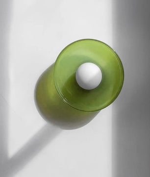 Scandinavische Glazen Plafondlamp – LED Opbouwlamp met Gekleurde Glazen Kap voor Hal, Woonkamer en Slaapkamer