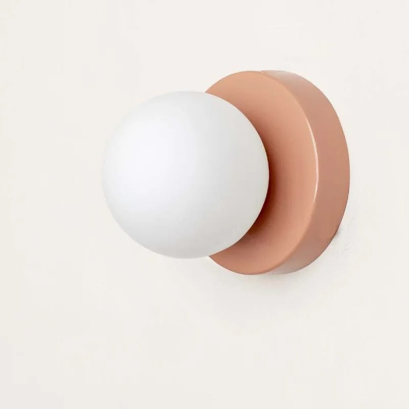 Macaron LED Wandlamp – Mini Glazen Wandlamp 10 of 12 cm – Moderne Sfeerverlichting voor Slaapkamer, Gang en Balkon