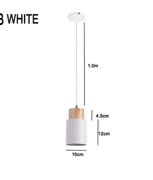 Nordic Moderne LED Hanglamp – Aluminium & Hout Plafondlamp voor Keuken, Bar & Woonkamer