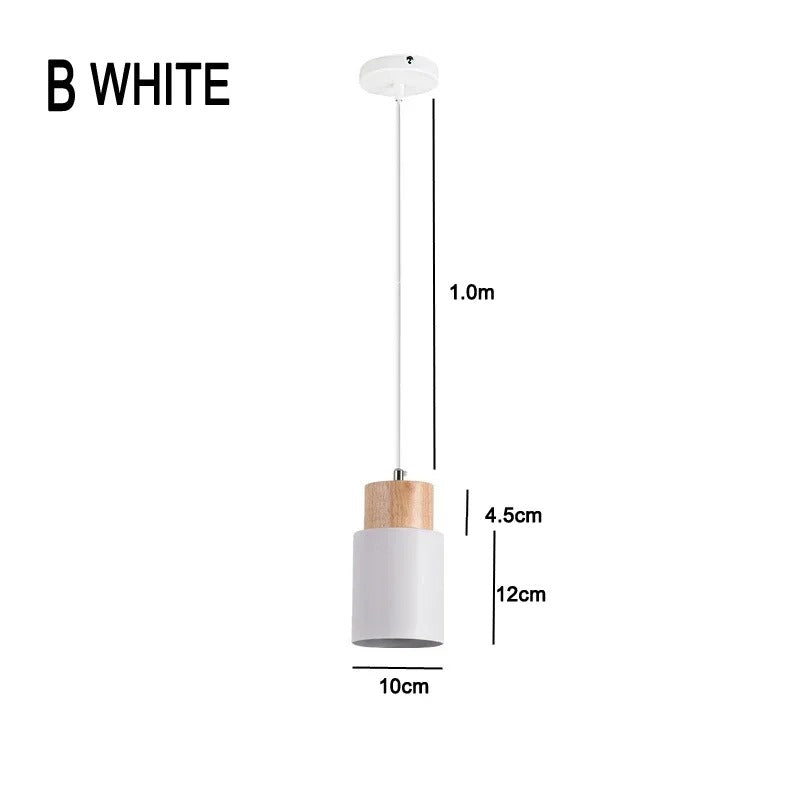 Nordic Moderne LED Hanglamp – Aluminium & Hout Plafondlamp voor Keuken, Bar & Woonkamer