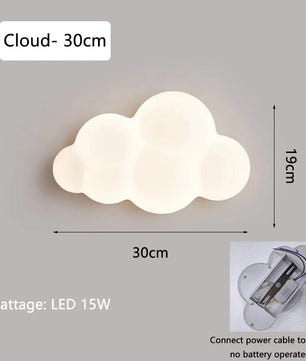 Wolk & Ster Wandlamp – Kinderkamer Verlichting, Sfeervol & Schattig voor Babykamer & Speelkamer