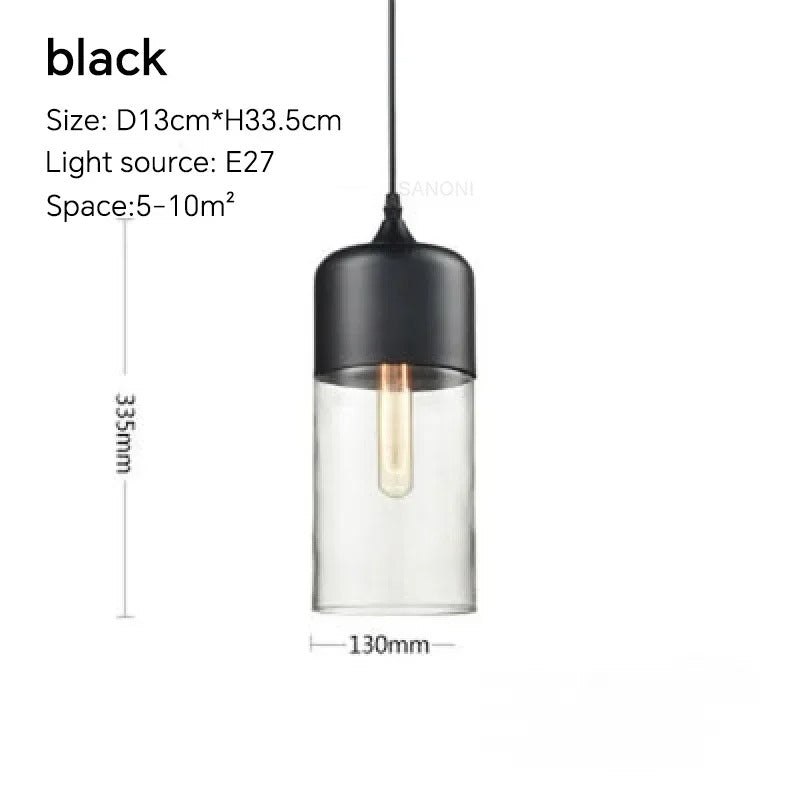 Nordic LED Hanglamp – Moderne Glas & Houten Plafondlamp voor Woonkamer, Slaapkamer & Eetkamer