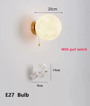 Astronaut Wandlamp – Creatieve Maan LED Verlichting voor Kinderkamer en Slaapkamer
