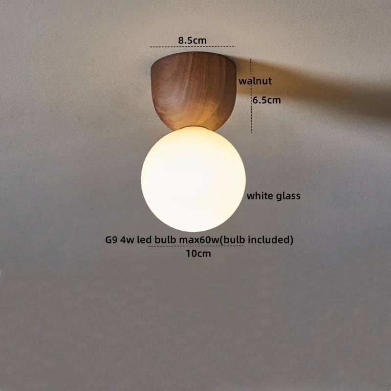 Moderne LED Plafondlamp van Glas en IJzer – Nordic en Japanse Stijl – Minimalistische G9 Plafondverlichting voor Woonkamer, Slaapkamer en Gang