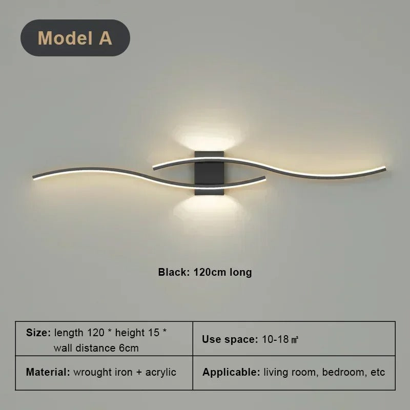 Moderne LED Wandlamp – Minimalistisch Design voor Slaapkamer, Woonkamer en Gang