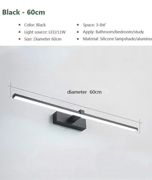 Moderne LED Badkamer Wandlamp – Spiegelverlichting met 3 Lichtkleuren – Aluminium Lijnlamp voor Badkamer en Interieur